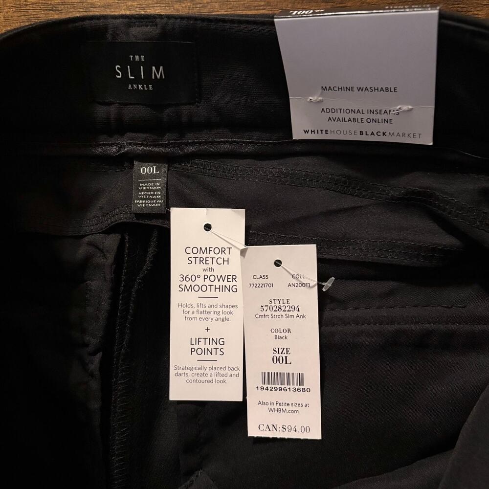 White House Black Market Women’s 00 Long Pant Slim Ankle Comfort Stretch Tall - Picture 6 of 12